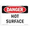 Signmission OSHA Danger Sign, Hot Surface, 24in X 18in Rigid Plastic, 24" W, 18" H, Landscape OS-DS-P-1824-L-2408 - alternate 1
